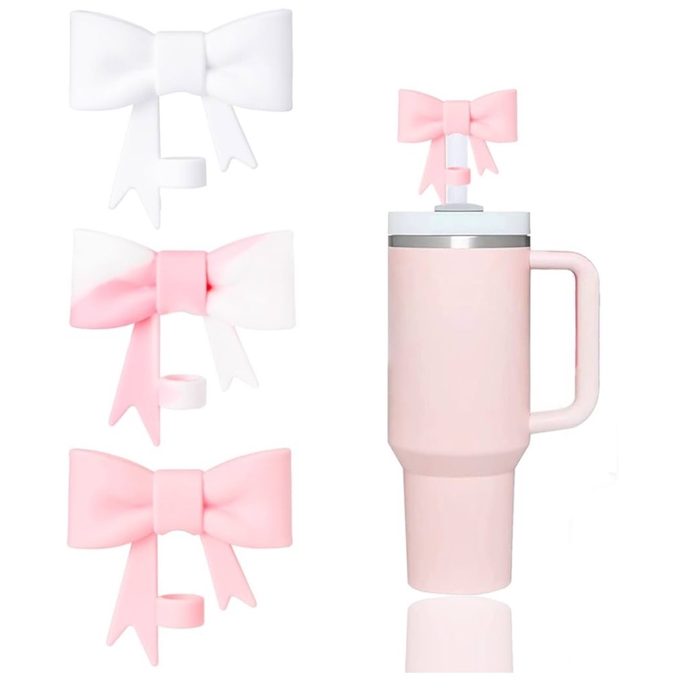NWT Amazon Bow-Shaped Silicone Straw Lid